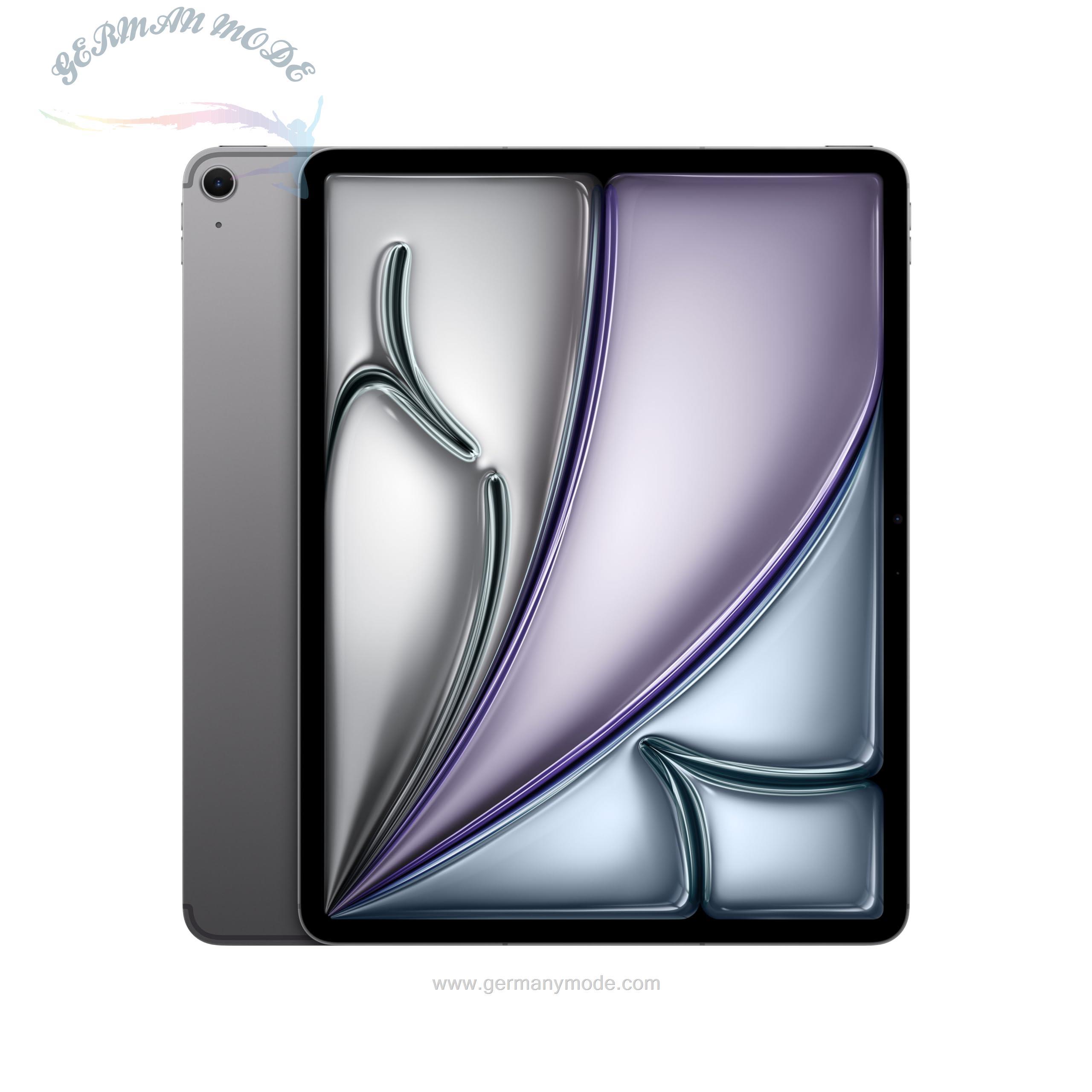 تبلت آیپد اپل اورجینال 13 اینچی iPad Air (M2): صفحه نمایش مایع شبکیه چشم، 512 گیگابایت، دوربین جلوی افقی 12 مگاپیکسلی/دوربین عقب 12 مگاپیکسلی، Wi-Fi 6E و 5G تلفن همراه با eSIM، Touch ID، باتری تمام روز - Space Grey Space Gray 512 گیگابایت Wi-Fi+Cellular