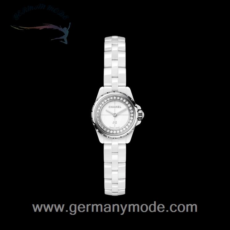 ساعت مچی زنانه سرامیکی الماس نشان شنل فرانسه CHANEL J12∙XS UHR, 19 MM H5237