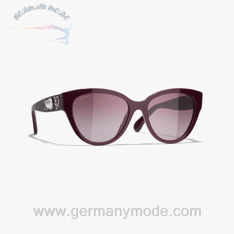 عینک آفتابی زنانه شنل فرانسه CHANEL SCHMETTERLINGSFÖRMIGE SONNENBRILLE 5477 1448/S1