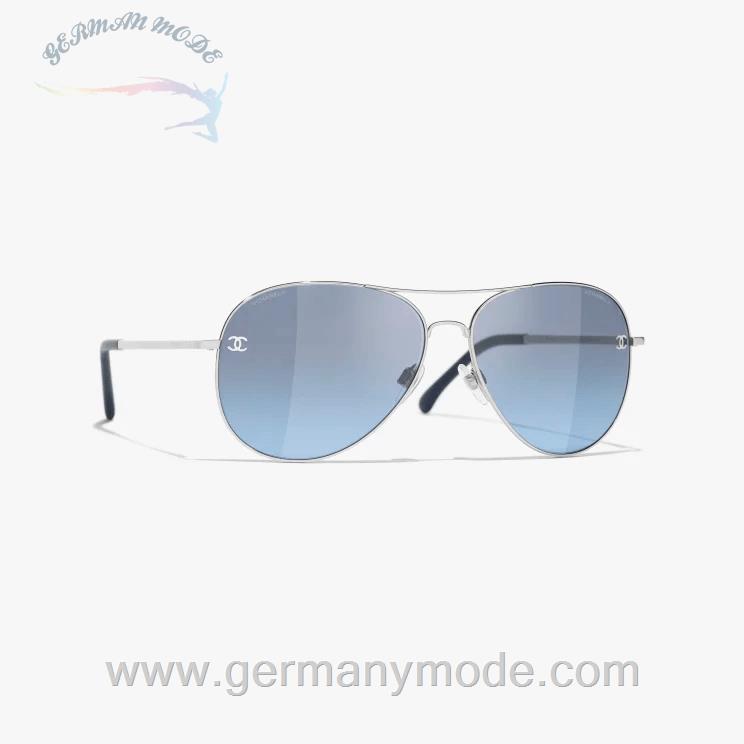 عینک آفتابی زنانه شنل فرانسه CHANEL PILOTENSONNENBRILLE 4189TQ C124/S2