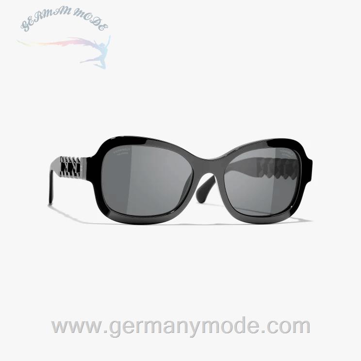 عینک آفتابی زنانه شنل فرانسه CHANEL RECHTECKIGE SONNENBRILLE 5465Q C888/T8