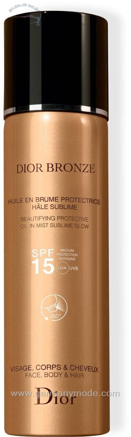 روغن محافظ و زیبا کننده پوست های برنزه با SPF15 دیور فرانسه Dior Beautifying Protective Oil in Mist Sublime Glow SPF15 (125ml)