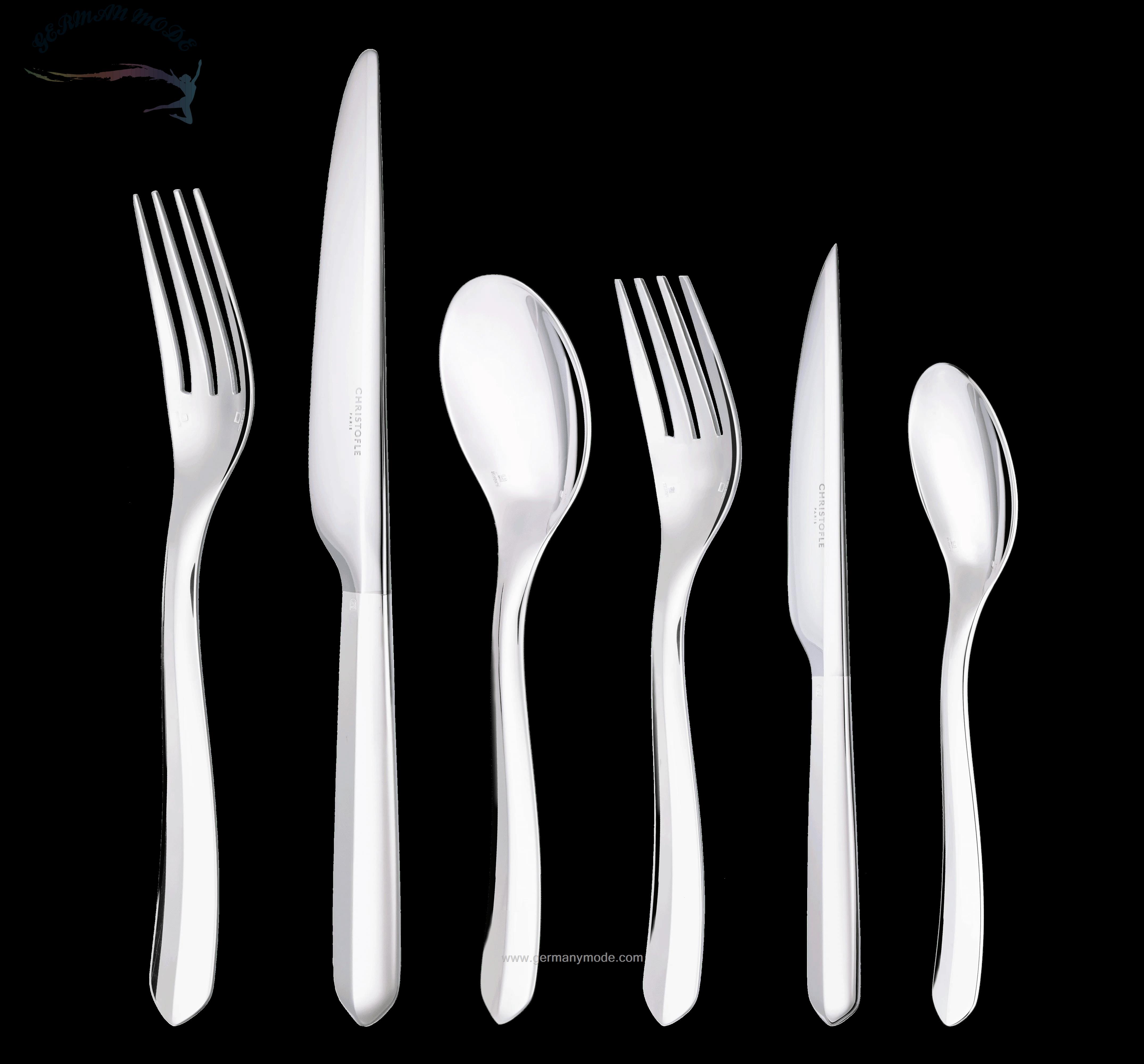 سرویس قاشق چنگال 36 پارچه کریستوفل فرانسه CHRISTOFLE 36-piece Silver-Plated Flatware Set for 6 People with Large Storage Box