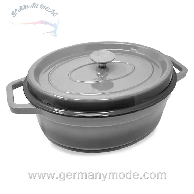 قابلمه 33 سانتیمتری 5.5 لیتری کلارشتاین آلمان Klarstein Podolica Bräter 5,5 Liter Kasserolle Grau