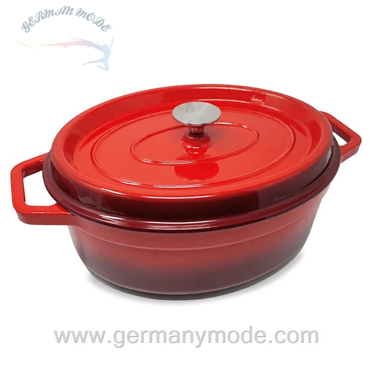 قابلمه 33 سانتیمتری 5.5 لیتری کلارشتاین آلمان Klarstein Podolica Bräter 5,5 Liter Kasserolle Rot