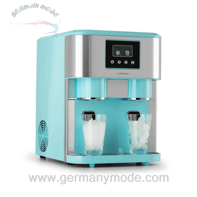 یخ ساز رومیزی کلارشتاین آلمان Klarstein Eiszeit Crush Eiswürfelmaschine 15 -18 kg Ice Crusher, Eiswürfelmaschine Pastellblau