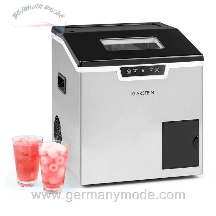 یخ ساز کمپرسوردار رومیزی کلارشتاین آلمان Klarstein Icefestival Bullet Eiswürfelbereiter 12 - 20 Kg / Tag Eiswürfelmaschine Silber 400 watt