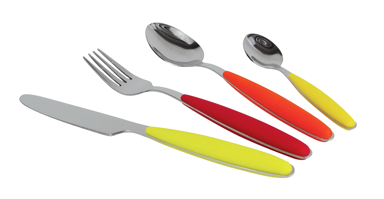سرویس قاشق چنگال 16 پارچه جیمکس Gimex Besteckset 16-tlg- Camping-Besteckset rainbow