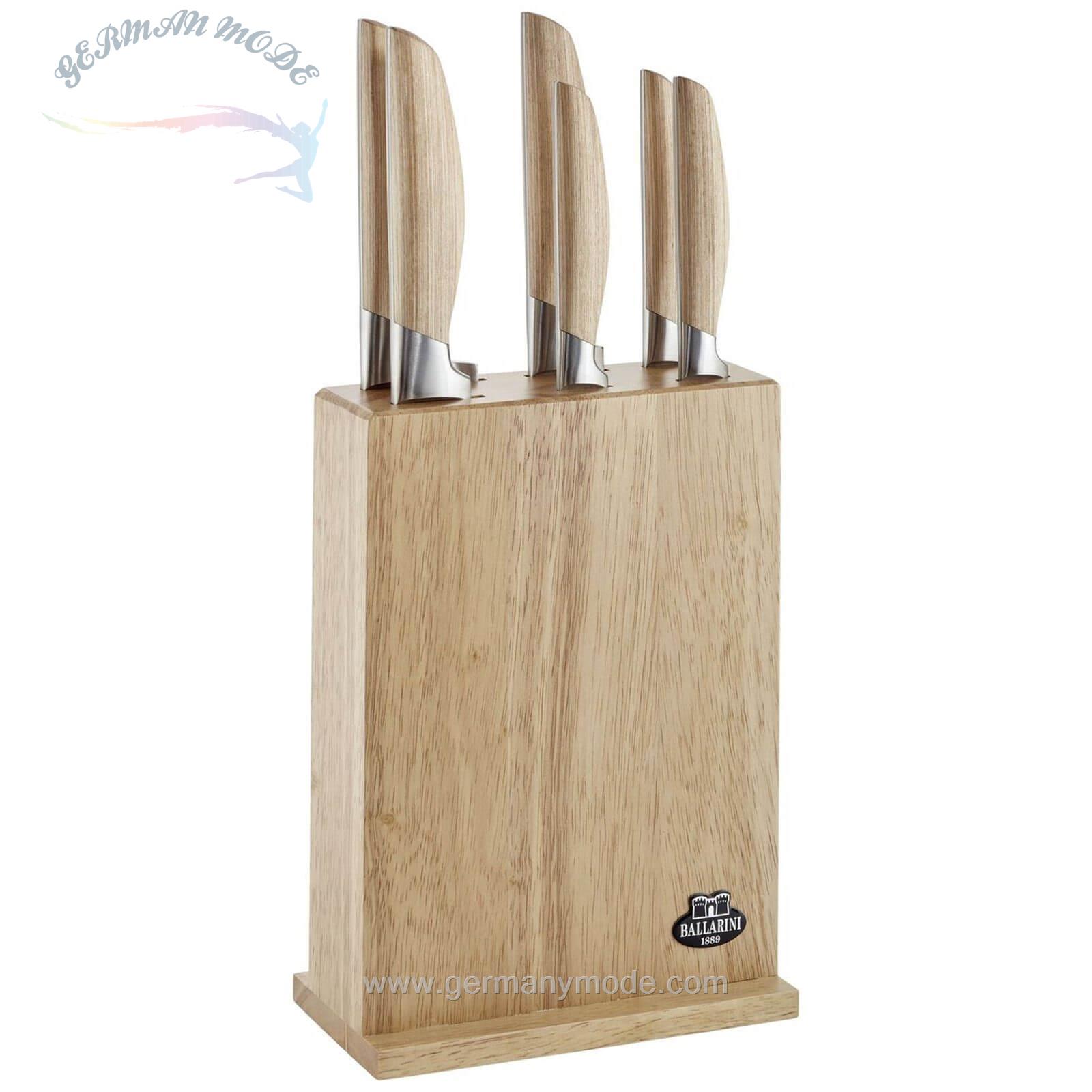 ست چاقو آشپزخانه 7 پارچه بالرینی ایتالیا Ballarini Messerblockset Tevere 7-tlg