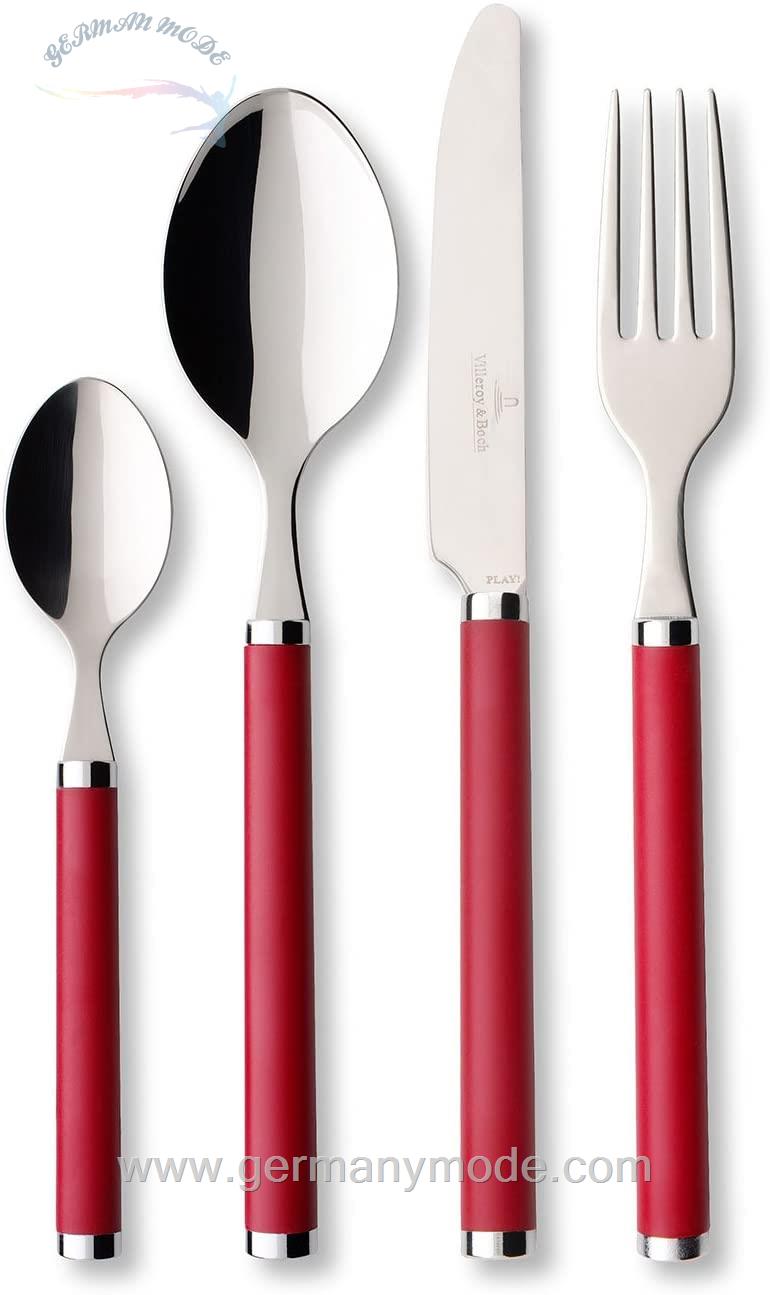 سرویس قاشق چنگال 24 پارچه ویلروی اند باخ آلمان Villeroy - Boch Play- Red Roses Besteckset 24-teilig