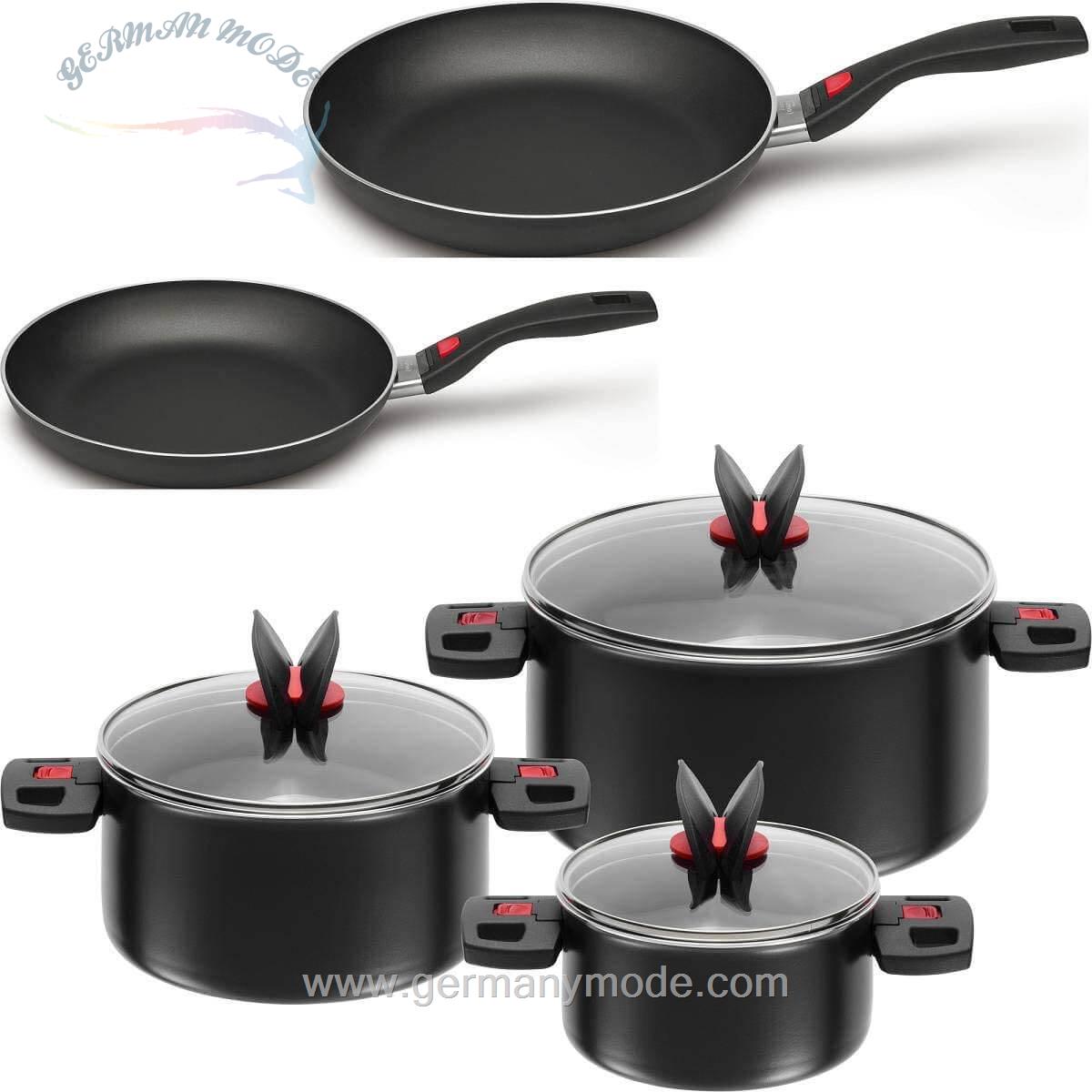 سرویس قابلمه 5 پارچه بالرینی ایتالیا Ballarini Click - Cook Kochset 5-teilig
