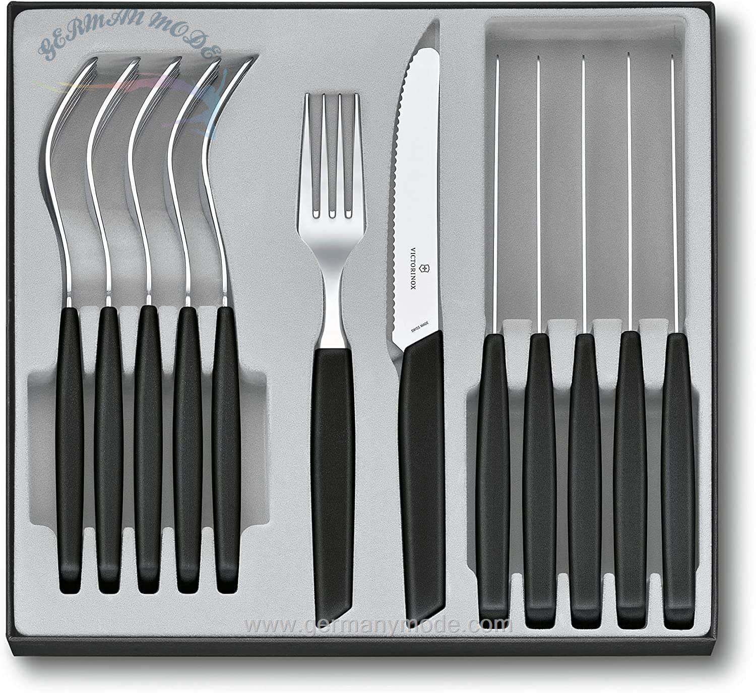 سرویس چاقو و چنگال 12 پارچه ویکتورینوکس سوئیس Victorinox Swiss Modern 12-teilig blau