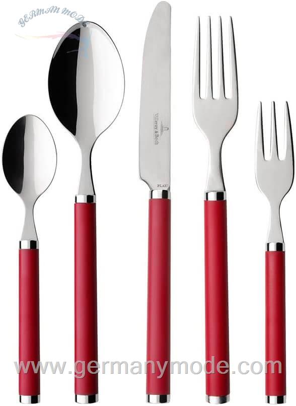 سرویس قاشق چنگال 30 پارچه ویلروی اند باخ آلمان Villeroy - Boch Play- Red Roses Besteckset 30-teilig
