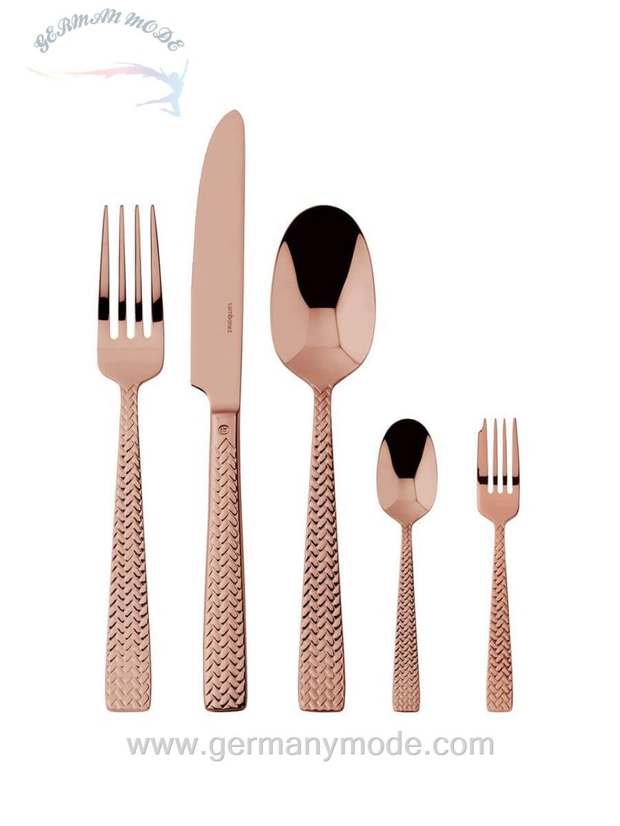 سرویس قاشق چنگال 30 پارچه سامبونت ایتالیا Sambonet Siena Besteckset 30-tlg kupferfarben