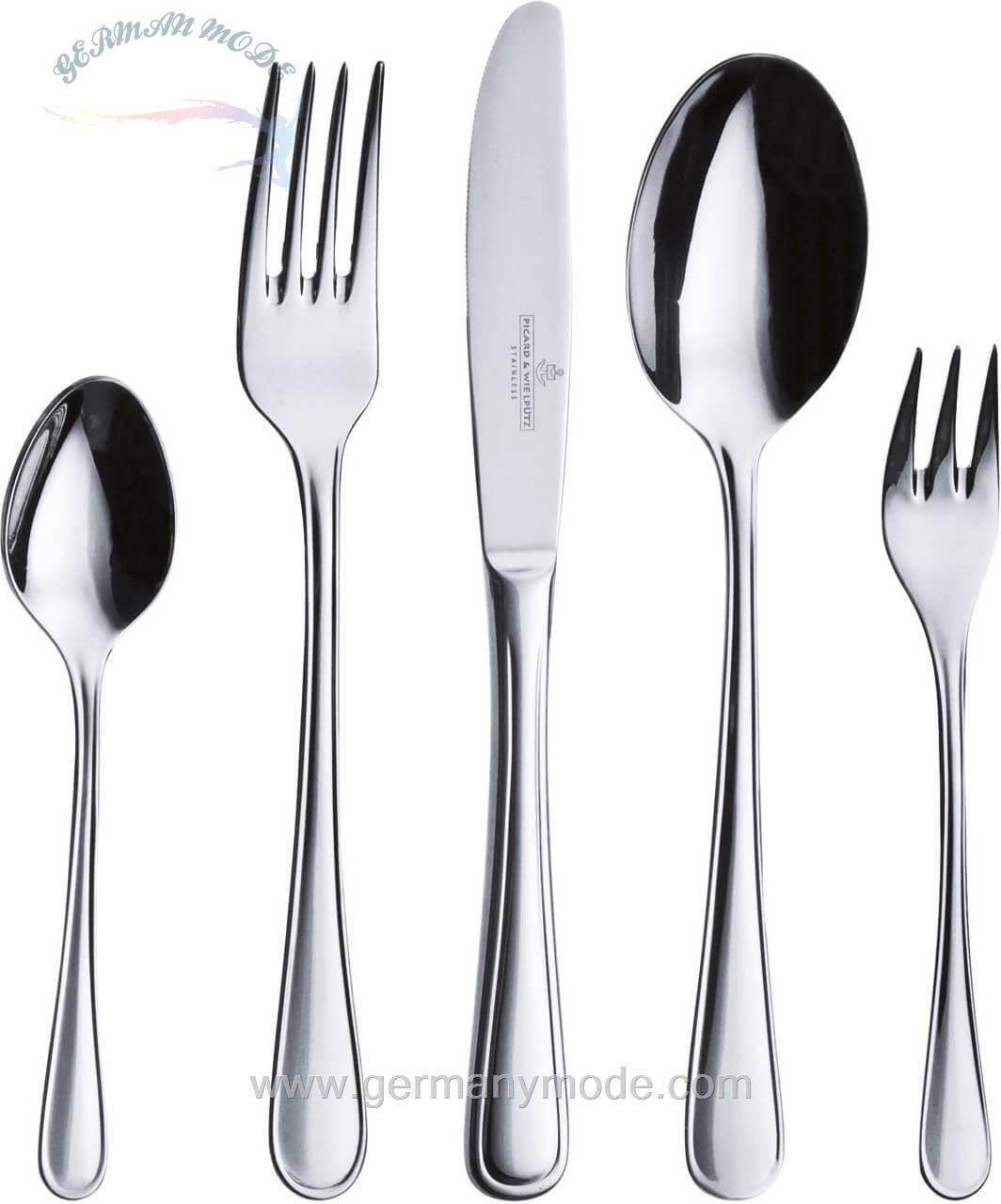 سرویس قاشق چنگال 30 پارچه پیکارد و ویلپوتز آلمان Picard - Wielpütz Lugano 30-teilig 18/10 mit Monoblock-Messern