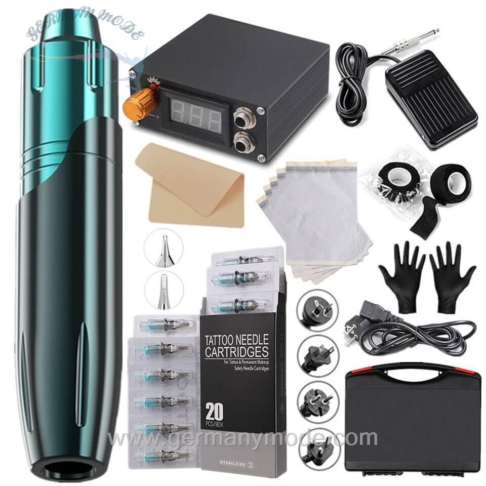 دستگاه حرفه ای تاتو و خالکوبی autolock Strass-Tattoo Tattoo-Stift, professionelle Motormaschine, Tattoomaschine, All-in-One-Tattoo-Ausrüstung
