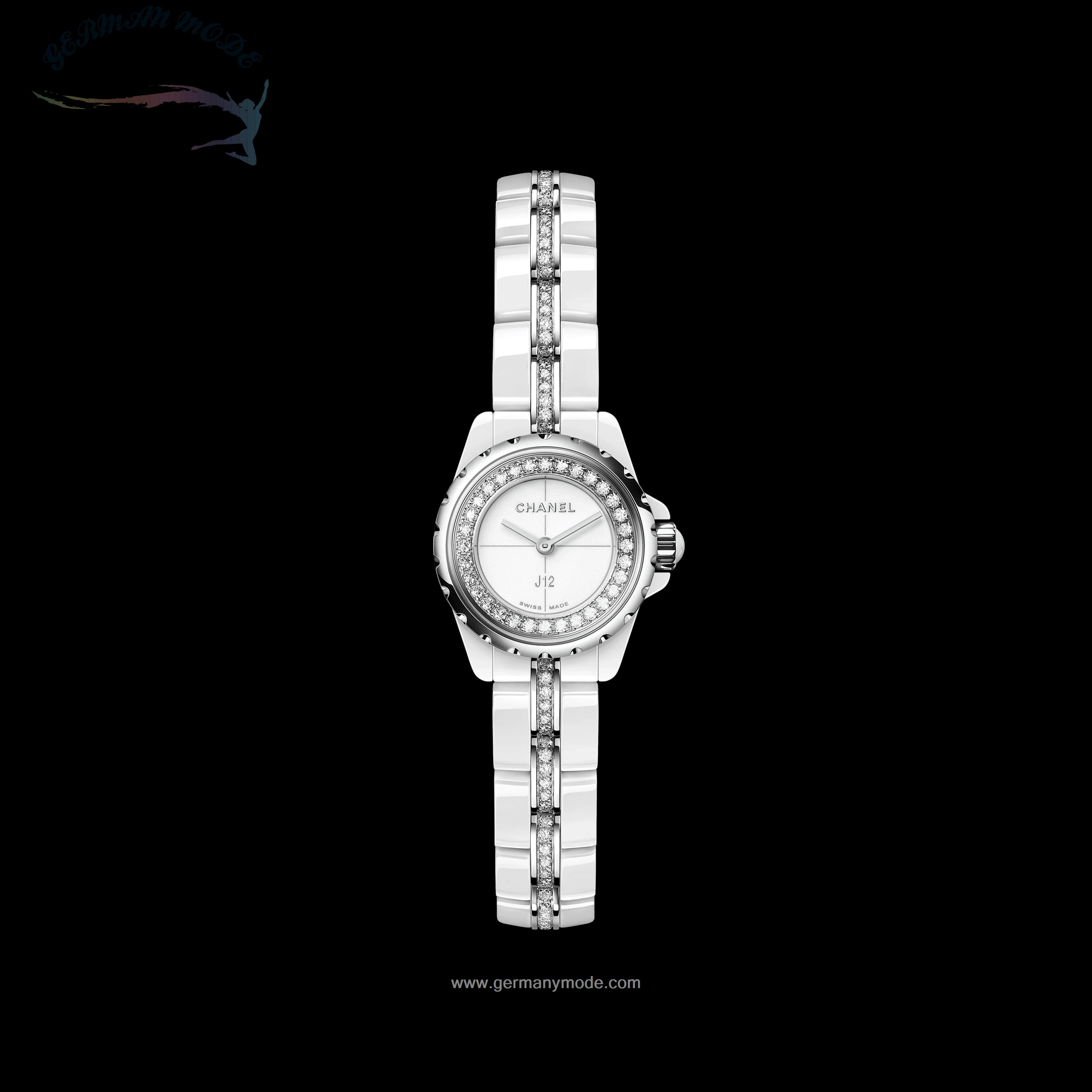 ساعت مچی زنانه سرامیکی الماس نشان شنل فرانسه chanel J12∙XS UHR, 19 MM H5238
