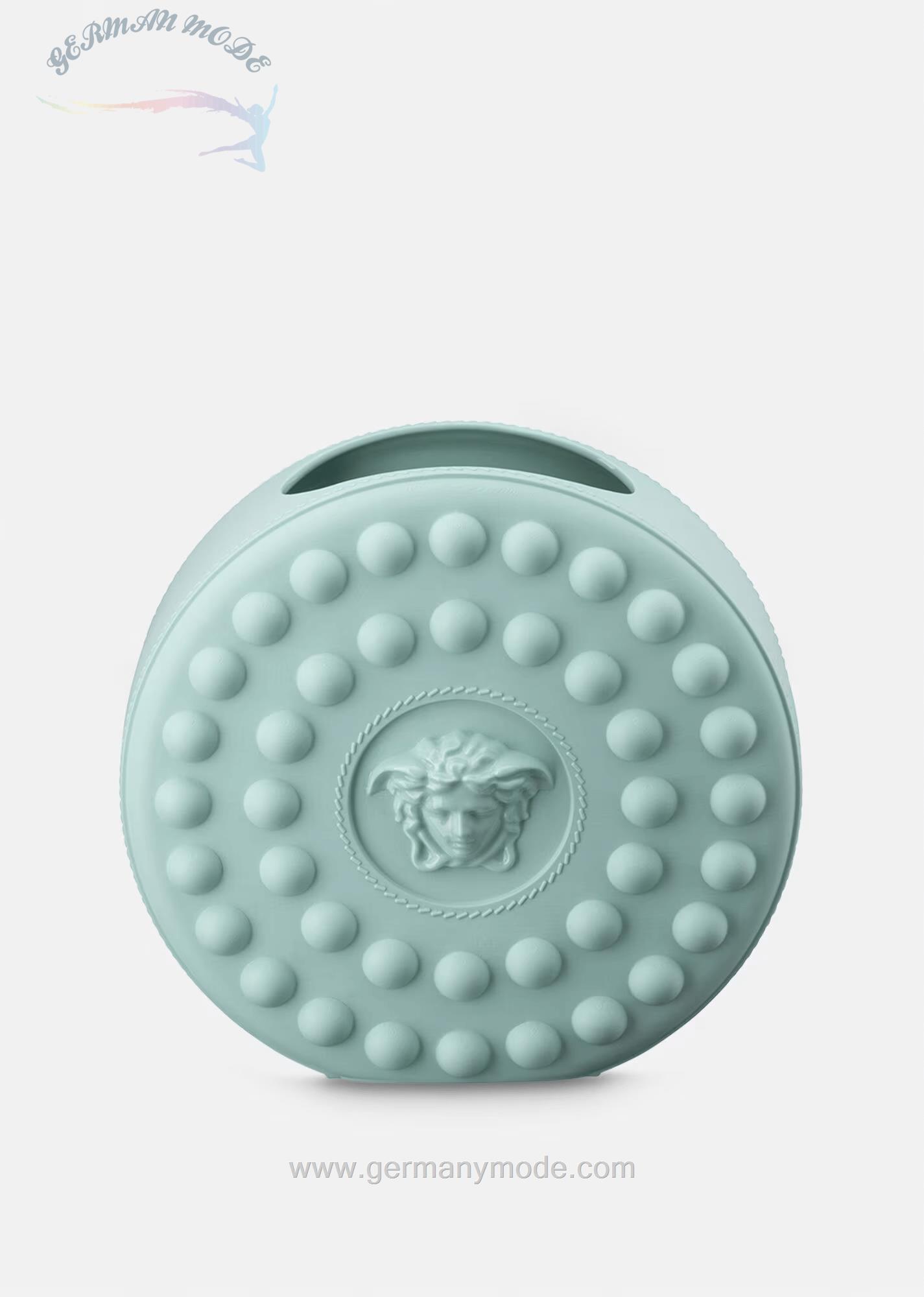 گلدان ورساچه ایتالیا VERSACE RUNDE LA MEDUSA VASE MIT NIETEN