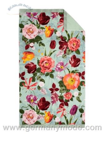 حوله ساحلی اسنزا هلند ESSENZA Scarlett Sage Green Strandhandtuch 100 x 180 cm