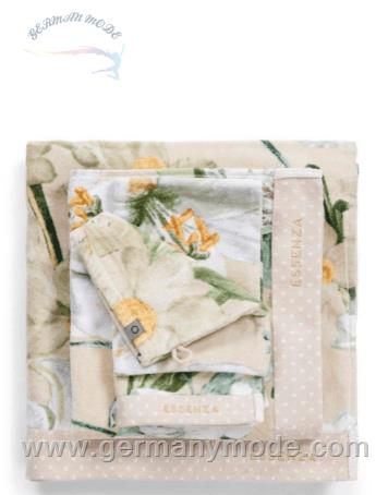 ست حوله 3 تکه دست صورت حمام و لیف اسنزا هلند ESSENZA Rosalee Handtuch Set Natural