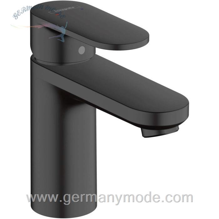 شیر مخلوط روشویی پایه کوتاه هانس گروهه آلمان Hansgrohe Vernis Blend 100 ohne Ablaufgarnitur schwarz matt 71580670