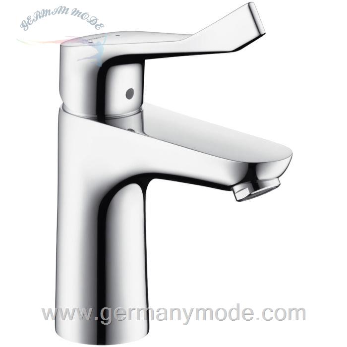 شیر مخلوط روشویی پایه کوتاه بدون اتصالات تخلیه هانس گروهه آلمان Hansgrohe Focus 100 mit langem Griff ohne Ablaufgarnitur 31915000