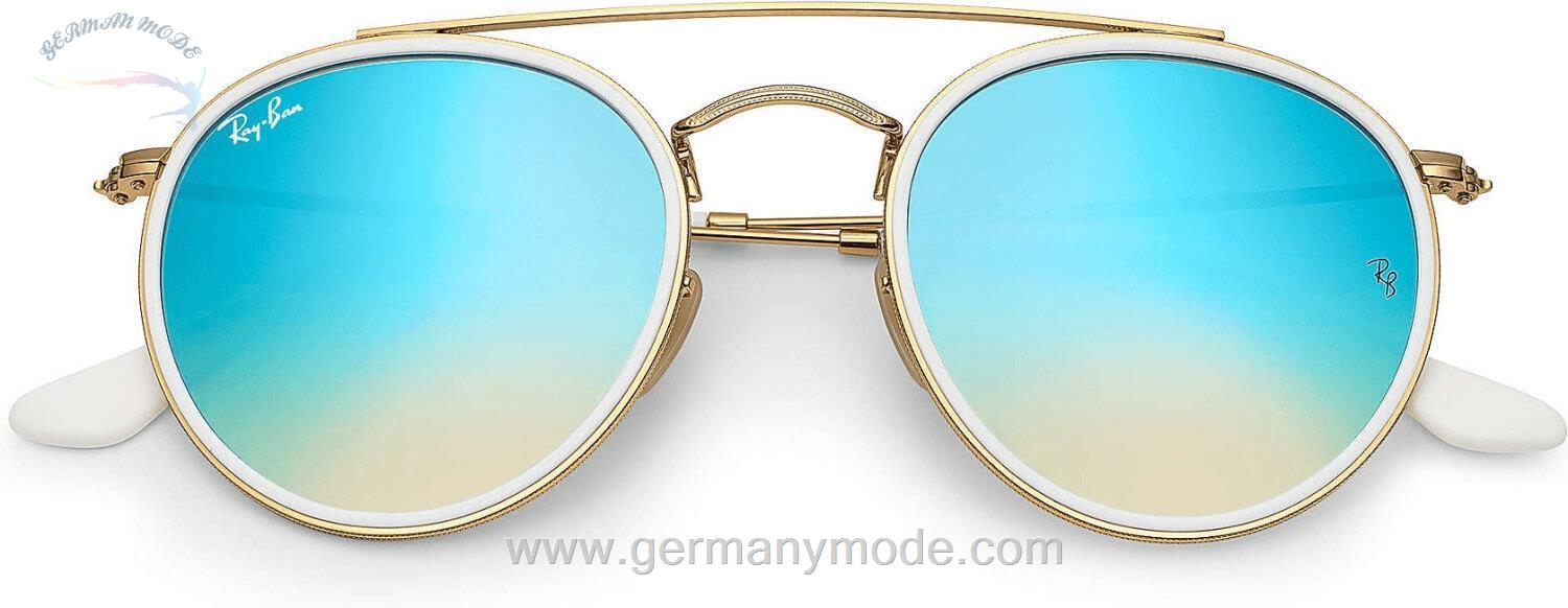 عینک آفتابی مردانه ریبن (ایتالیا) Ray-Ban Round Double Bridge RB3647Nx