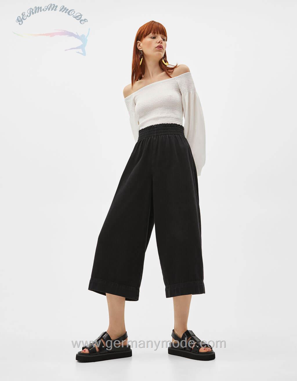 شلوار جین زنانه برشکا اسپانیا Culotte-Jeans mit Stretchbund