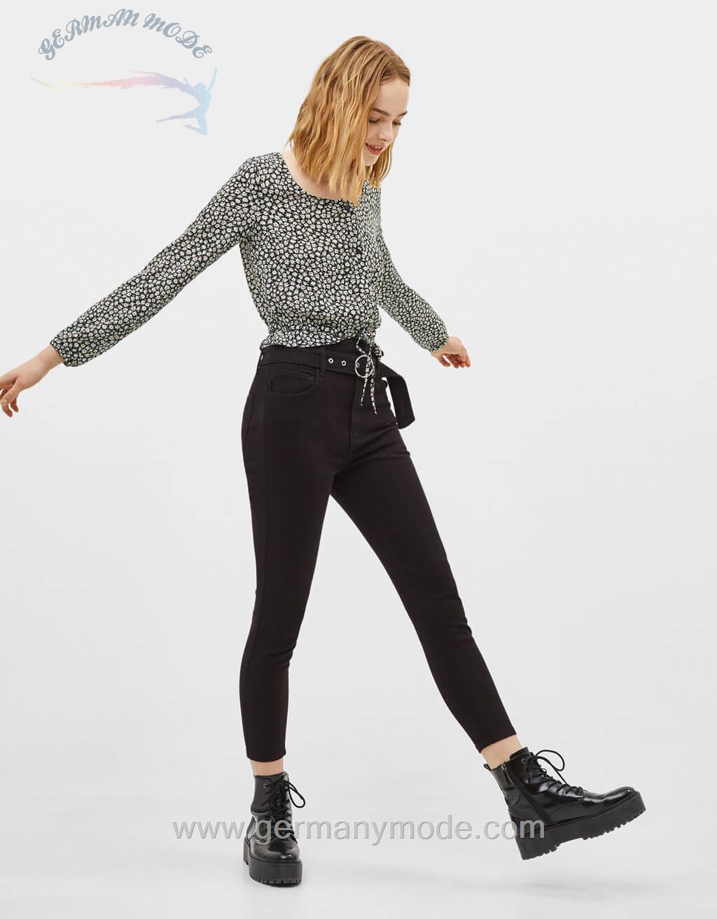 شلوار سافاری زنانه برشکا اسپانیا Hose mit Camouflageprint