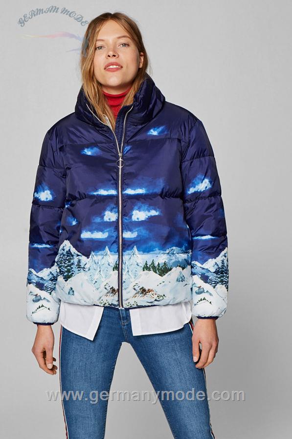 کاپشن زنانه اسپریت (آمریکا) Wattierte Steppjacke mit alpinem Art-Print