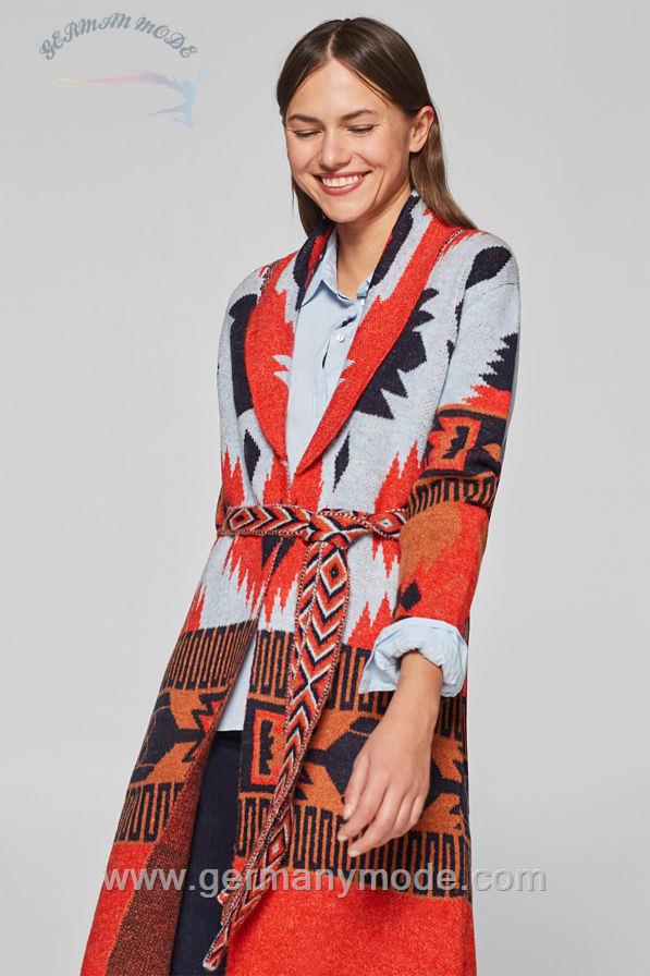 ژاکت زنانه اسپریت (آمریکا) Mit Wolle: Coatigan mit Ikat-Muster