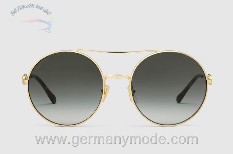 عینک آفتابی زنانه گوچی ایتالیا GUCCI Sonnenbrille mit rundem Rahmen 648492 I3330 8012