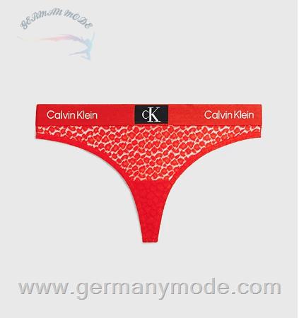 شورت استرینگ زنانه کلوین کلین آمریکا Calvin Klein String Mit Spitze CK96 Hazard 000QF7175EXNZ