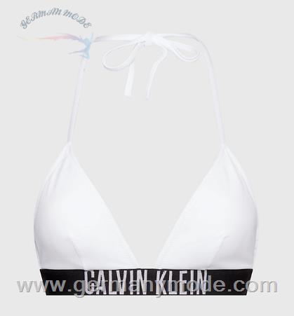 تاپ بیکینی زنانه کلوین کلین آمریکا Calvin Klein Triangel Bikini Top Intense Power Pvh Classic White KW0KW01824YCD