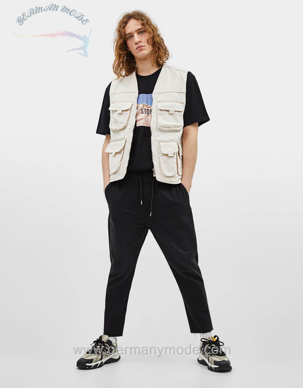 شلوار جین مردانه برشکا اسپانیا Joggerhose aus Denim 1