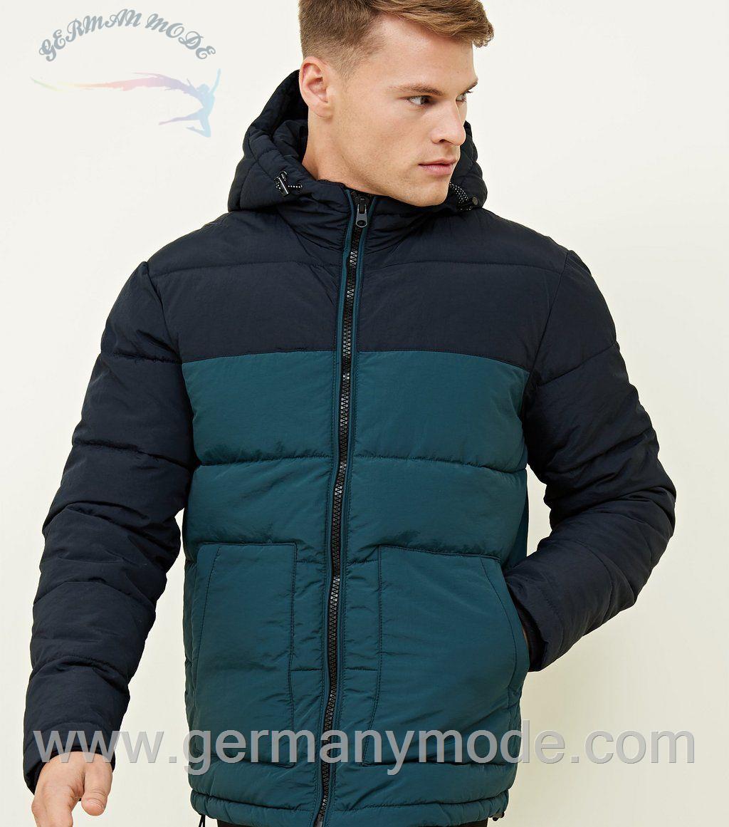 کاپشن مردانه نیولوک (انگلستان) Red and Navy Colour Block Puffer Jacket