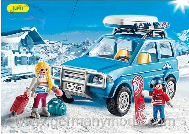 ست اسباب بازی وسایل نقلیه اسکی Auto mit Dachbox Produktnr 9281