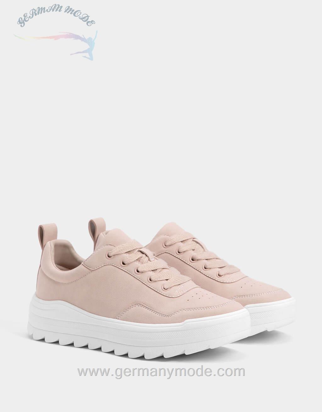 کتانی زنانه برشکا اسپانیا Rosa Sneaker mit Plateau