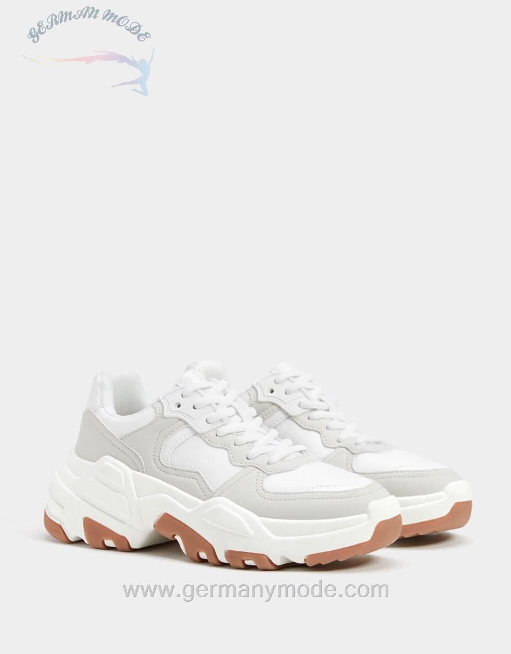کتانی زنانه برشکا اسپانیا Kombinierte Sneaker mit XL-Sohle