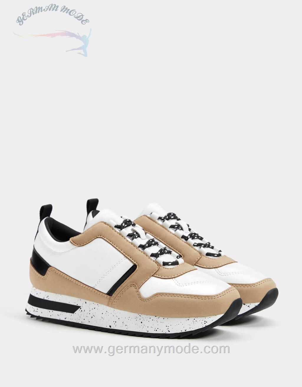 کتانی زنانه برشکا اسپانیا Kombinierte Ugly-Sneaker 1