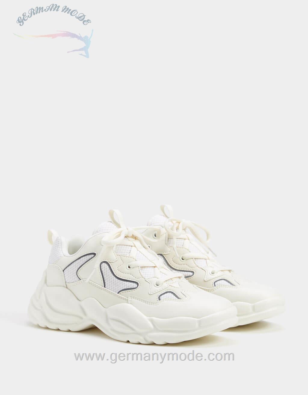 کتانی زنانه برشکا اسپانیا Unifarbener Plateau-Sneaker