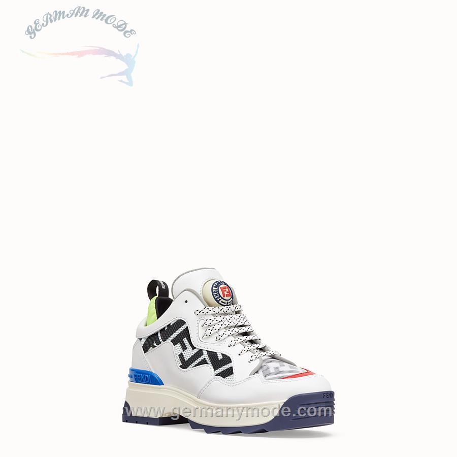 کتانی اسپرت زنانه فندی (ایتالیا) Hoher Sneaker aus Leder in Weiß