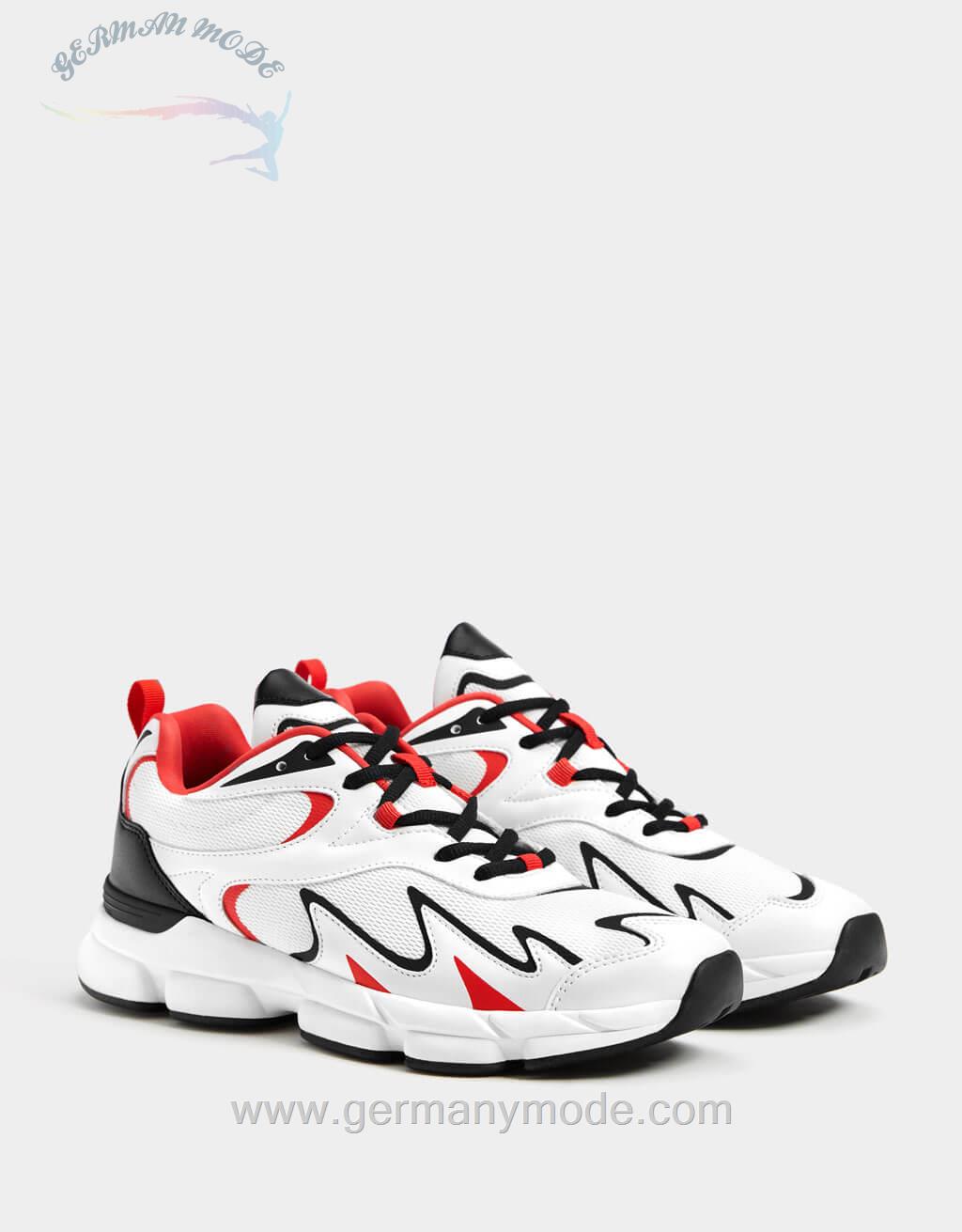 کتانی مردانه برشکا اسپانیا Herren-Sneaker mit Flammen