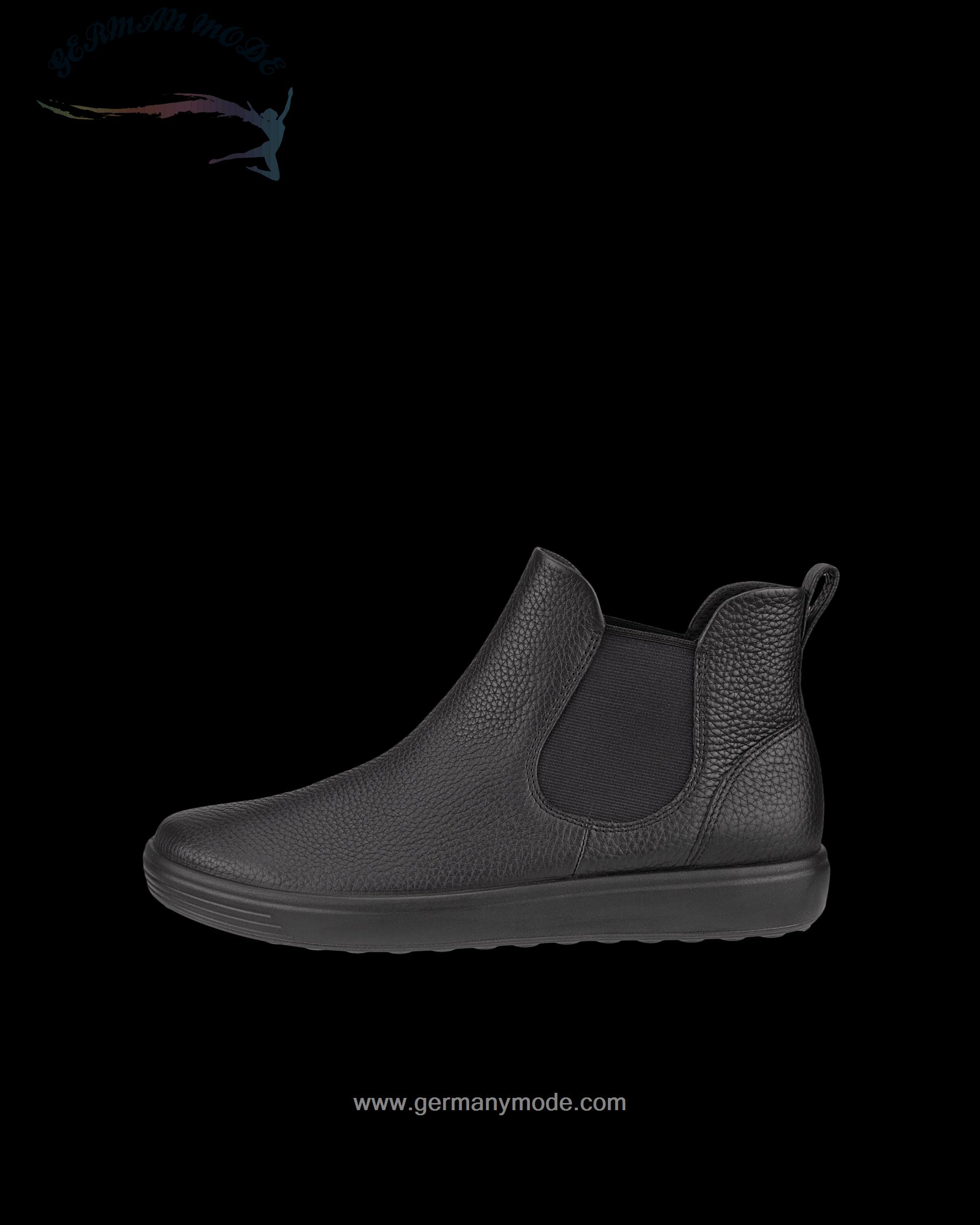 کفش زنانه اکو دانمارک ECCO SOFT 7 W Damen Chelsea Boot aus Leder Schwarz
