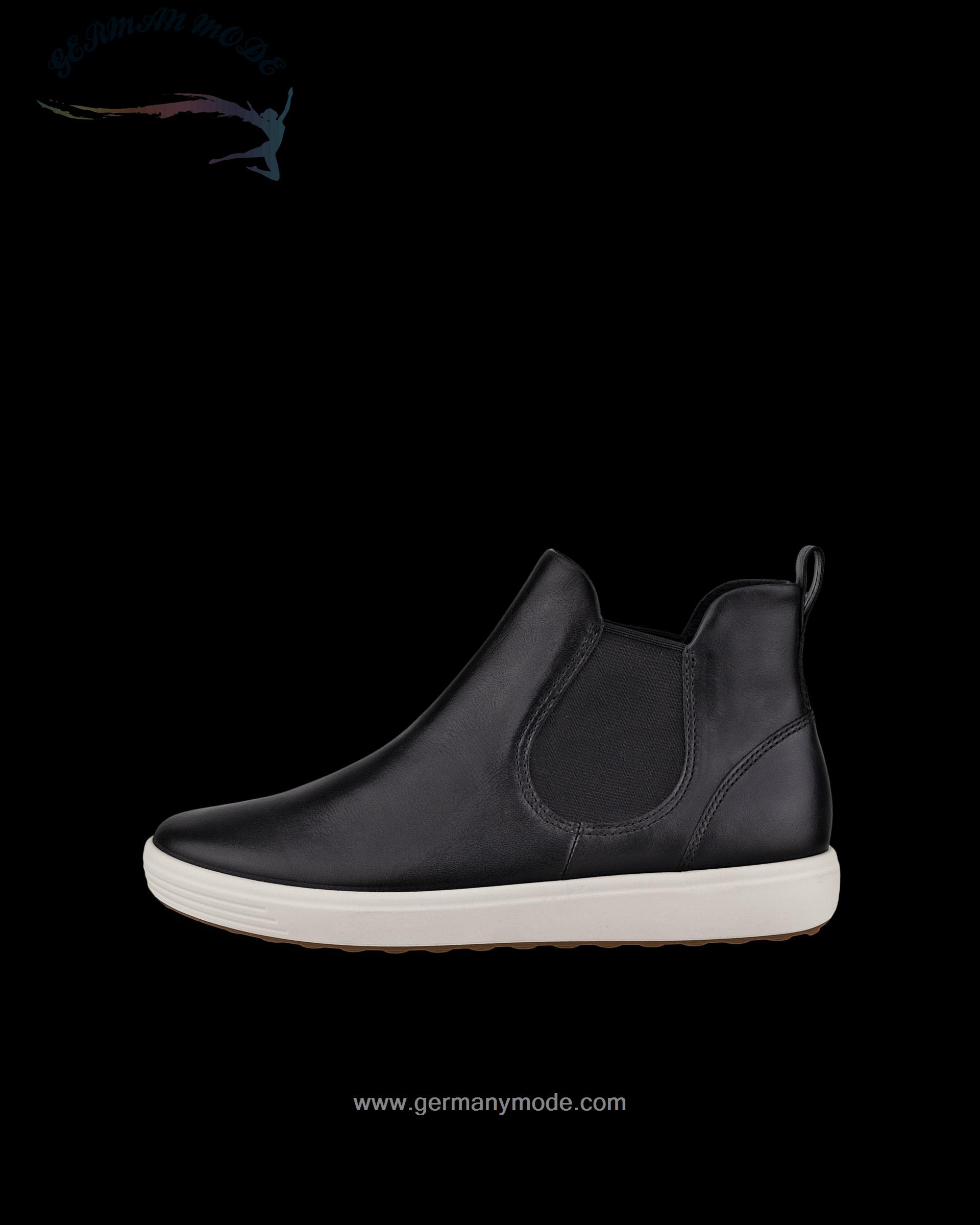 کفش زنانه اکو دانمارک ECCO SOFT 7 W Damen Chelsea Boot aus Leder Schwarz