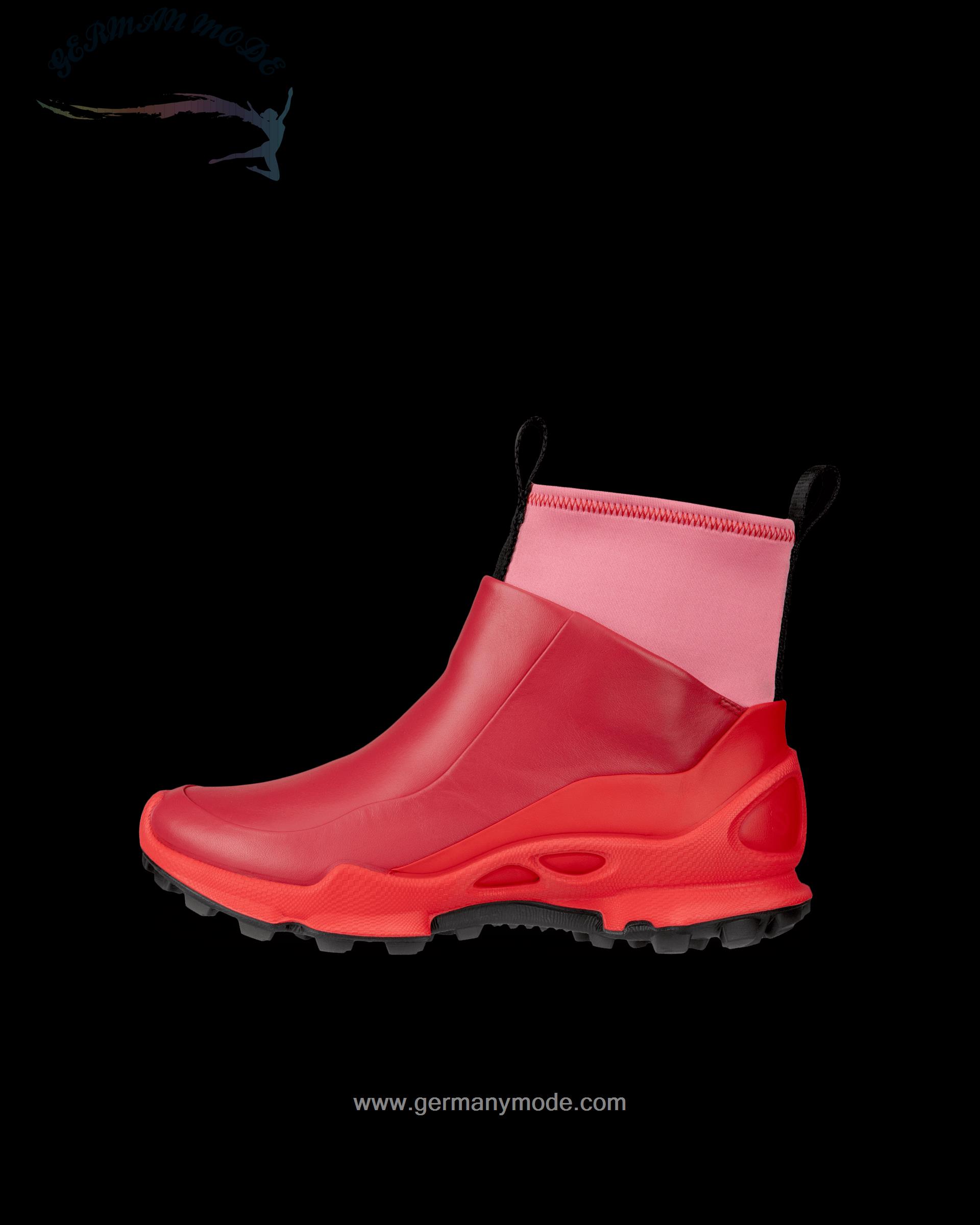 نیم بوت زنانه اکو دانمارک ECCO BIOM C-TRAIL W Damen Halbhoher Stiefel aus Leder Rot