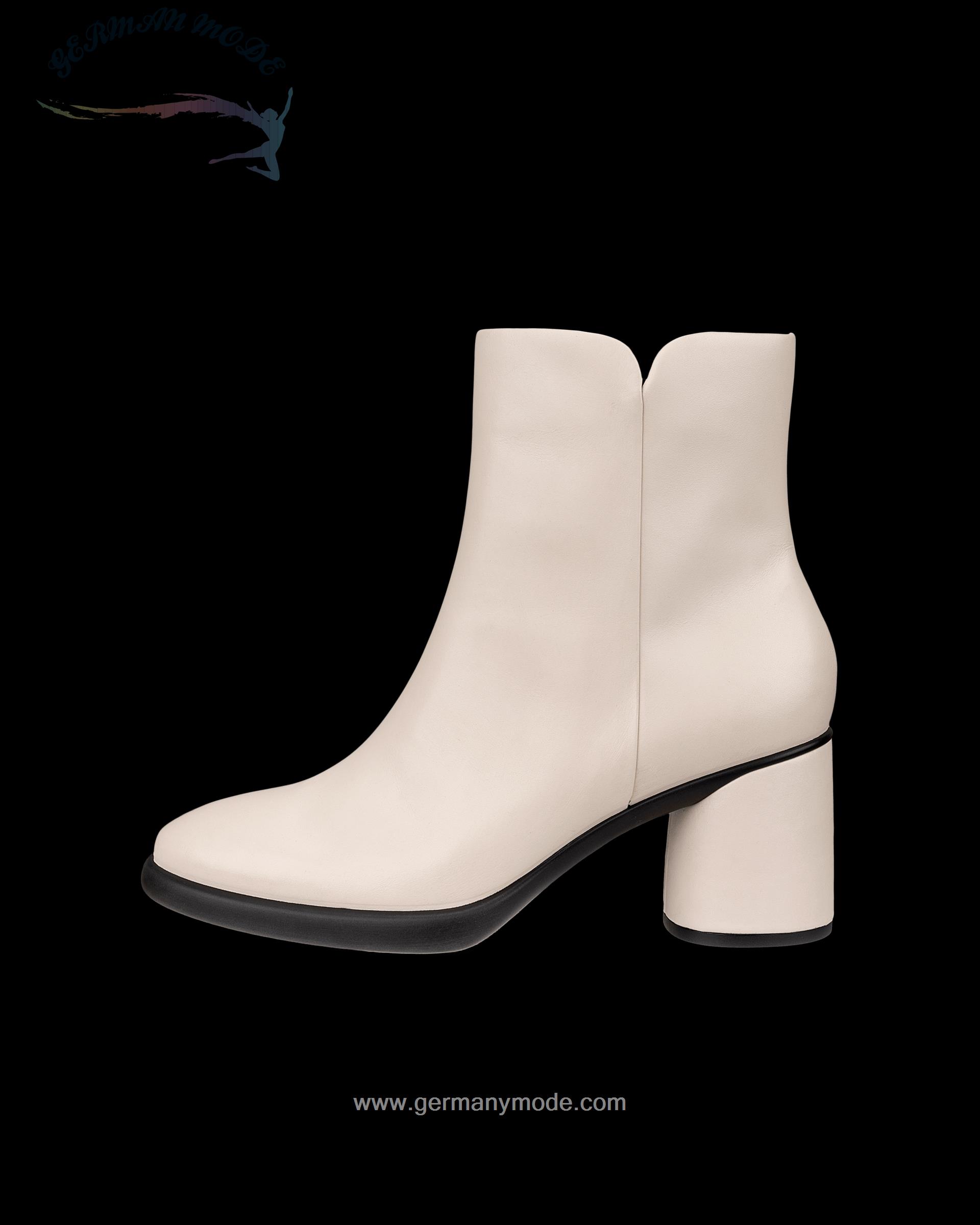 نیم بوت زنانه اکو دانمارک ECCO SCULPTED LX 55 Damen Halbhoher Stiefel aus Leder Weiß