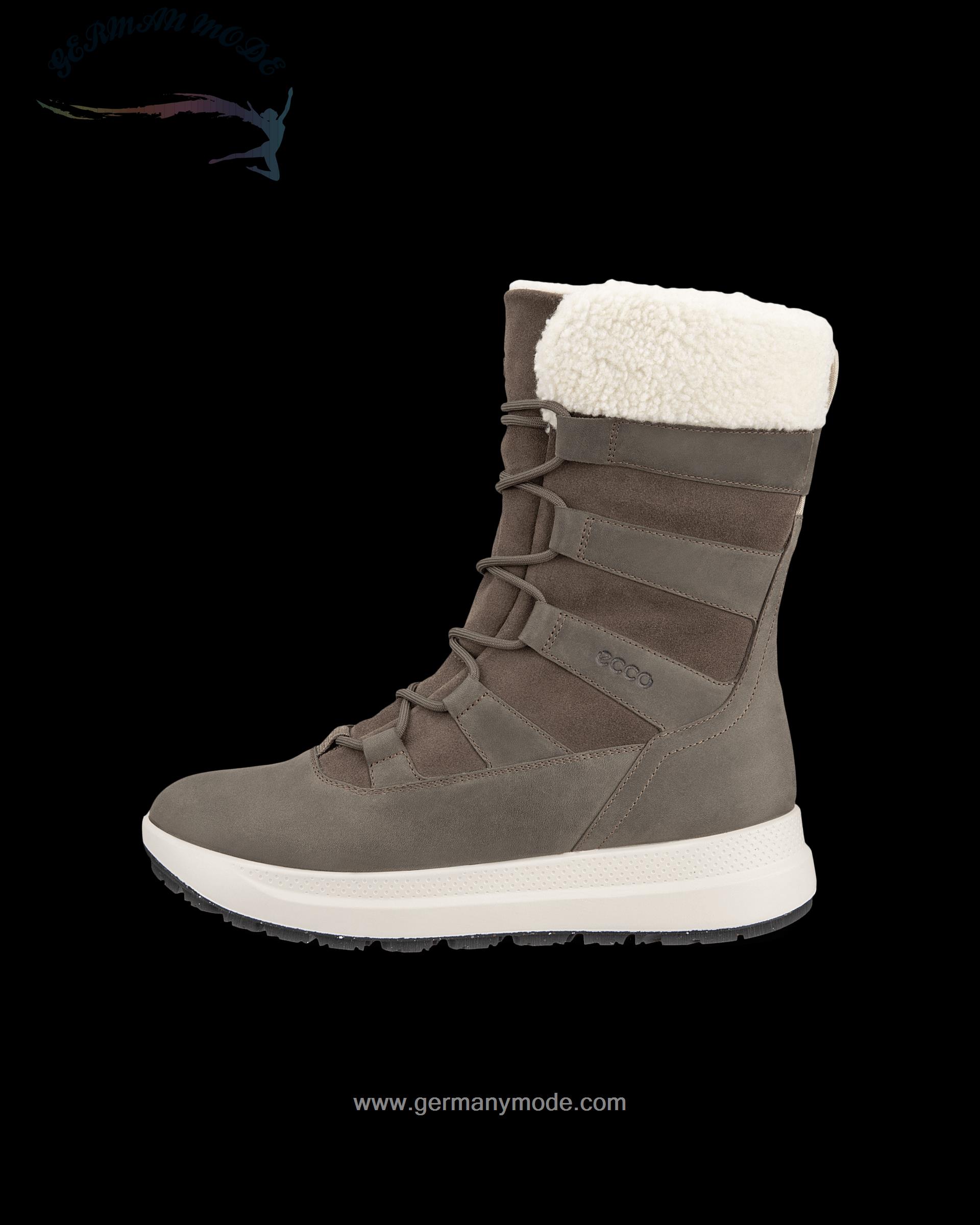 بوت ضد آب زنانه اکو دانمارک ECCO SOLICE Damen Wasserdichte Winterstiefel aus Nubukleder Braun