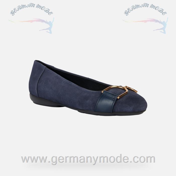 کفش زنانه جی اوکس ایتالیا GEOX WILDLEDER-BALLERINAS Annytah Dame Jeansblau
