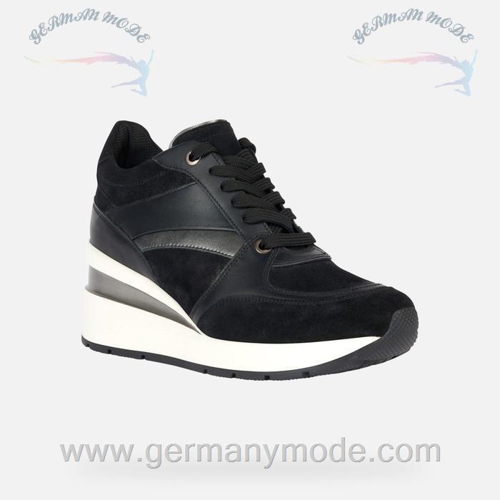 کتانی زنانه جی اوکس ایتالیا GEOX SNEAKERS MIT KEILABSATZ Zosma Dame Schwarz
